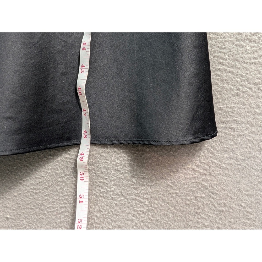 Black Slip Dress with White Lace Trim - Picture 8 of 10